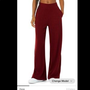 Alo Ribbed Take Comfort Wide Leg Pant